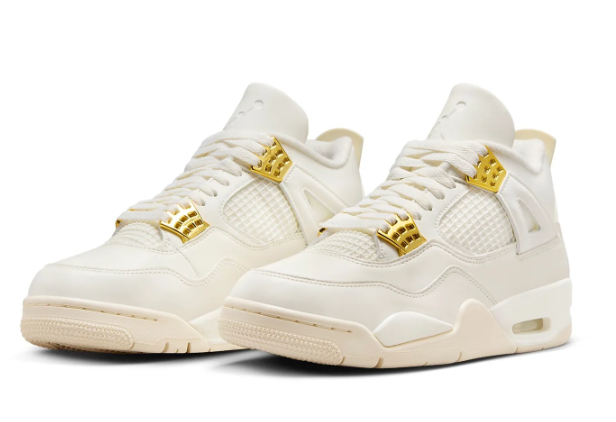 Air Jordan 4 Retro Women’s “Metallic Gold” – Off-White / Cream / Gold