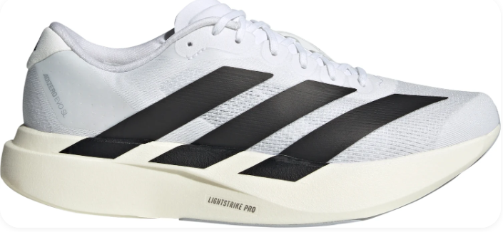 adidas Adizero EVO SL Men’s Running Shoes – White / Black / Cream