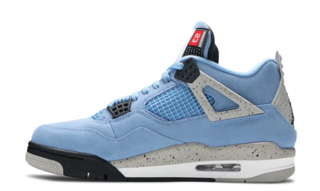 Air Jordan 4 Retro "University Blue" Sneakers - Blue / Cement Grey / Black
