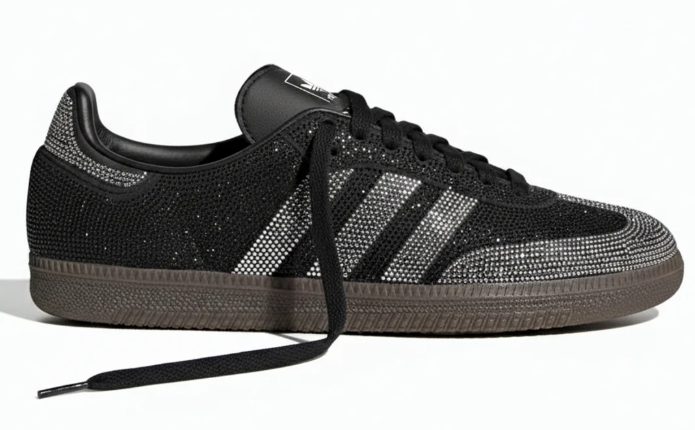 adidas Samba OG Rhinestone Women’s – Black / Silver / Gum Brown