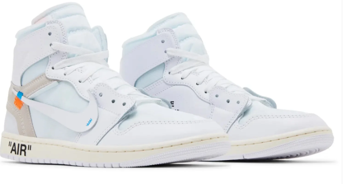 Air Jordan 1 Retro High Virgil Abloh Archive “Alaska” – White / Cream
