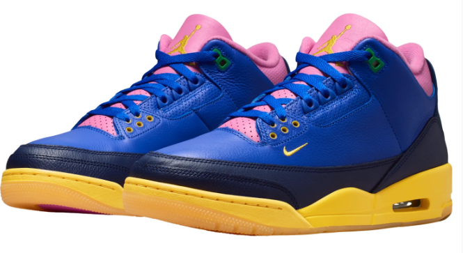 Air Jordan 3 Retro OG “Brazil” – Blue / Yellow / Pink
