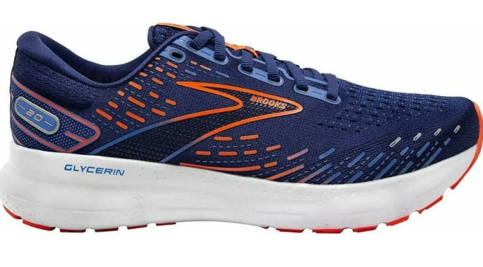 Brooks Glycerin 20 Men's Running Shoes - Navy / Orange / White