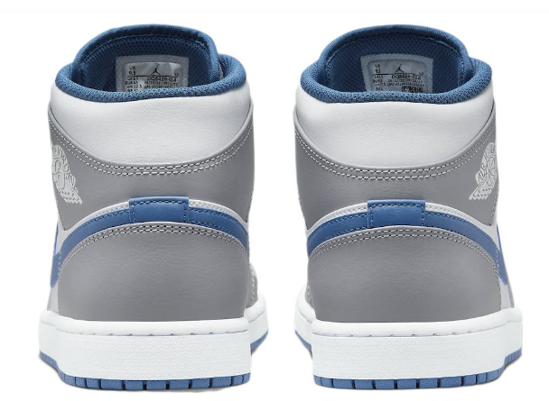 Air Jordan 1 Mid “Cement Grey True Blue” – Grey / White / Blue