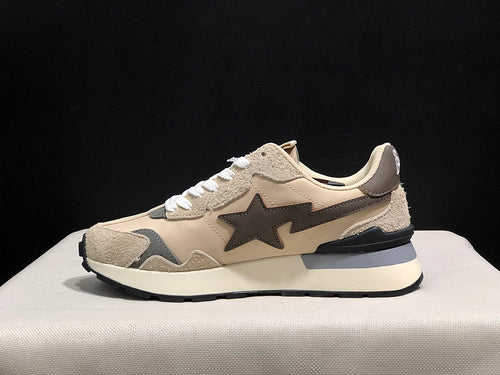 A BATHING APE Low-Top Sneakers – Cream, Beige & Brown