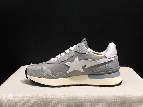 A BATHING APE Low-Top Sneakers – Grey & White