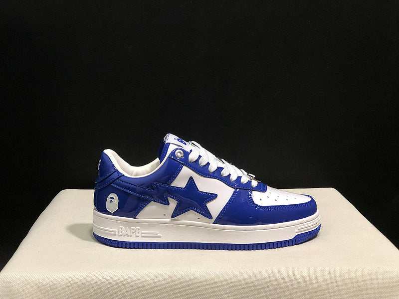 A BATHING APE BAPE STA Low-Top Sneakers – Blue & White