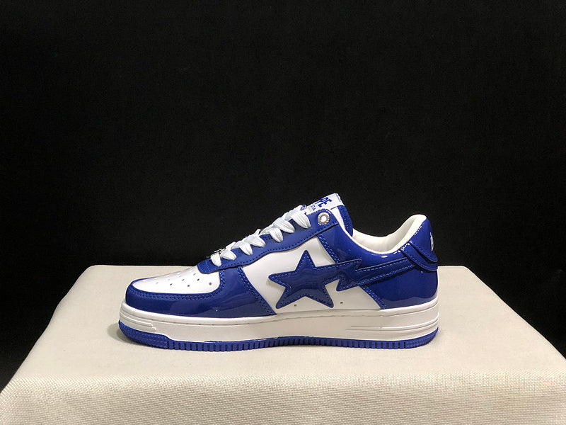 A BATHING APE BAPE STA Low-Top Sneakers – Blue & White