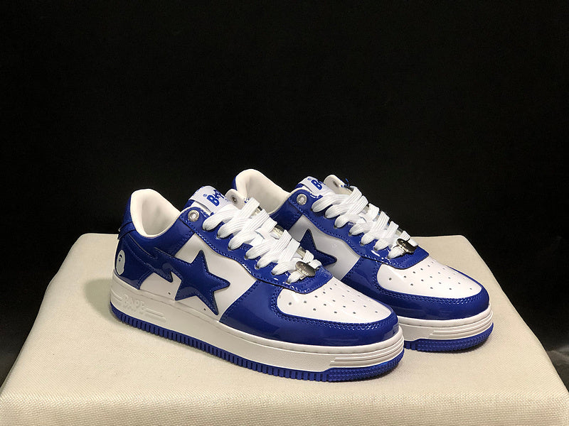 A BATHING APE BAPE STA Low-Top Sneakers – Blue & White