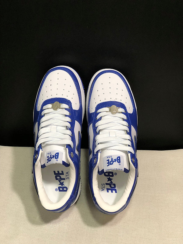 A BATHING APE BAPE STA Low-Top Sneakers – Blue & White