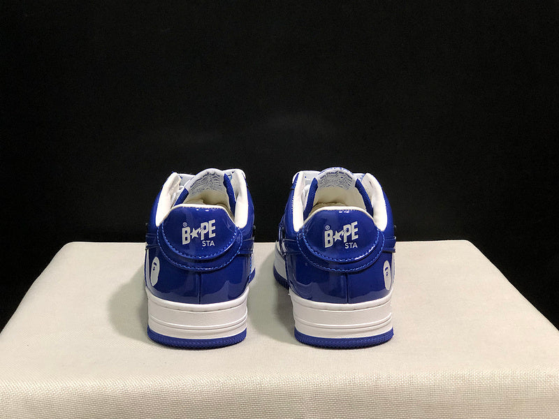 A BATHING APE BAPE STA Low-Top Sneakers – Blue & White
