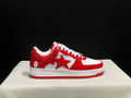 A BATHING APE BAPE STA Low-Top Sneakers – Red & White