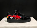 A BATHING APE BAPE STA Shark Low-Top Sneakers – Black & Red