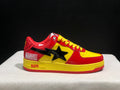 A BATHING APE BAPE STA Low-Top Sneakers – Red, Yellow & Black
