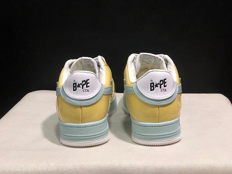 A BATHING APE BAPE STA Low-Top Sneakers – Yellow, Brown & Mint