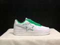 A BATHING APE BAPE STA Low-Top Sneakers – White & Green