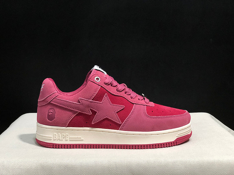 A BATHING APE BAPE STA Low-Top Sneakers – Rose Pink & Deep Pink