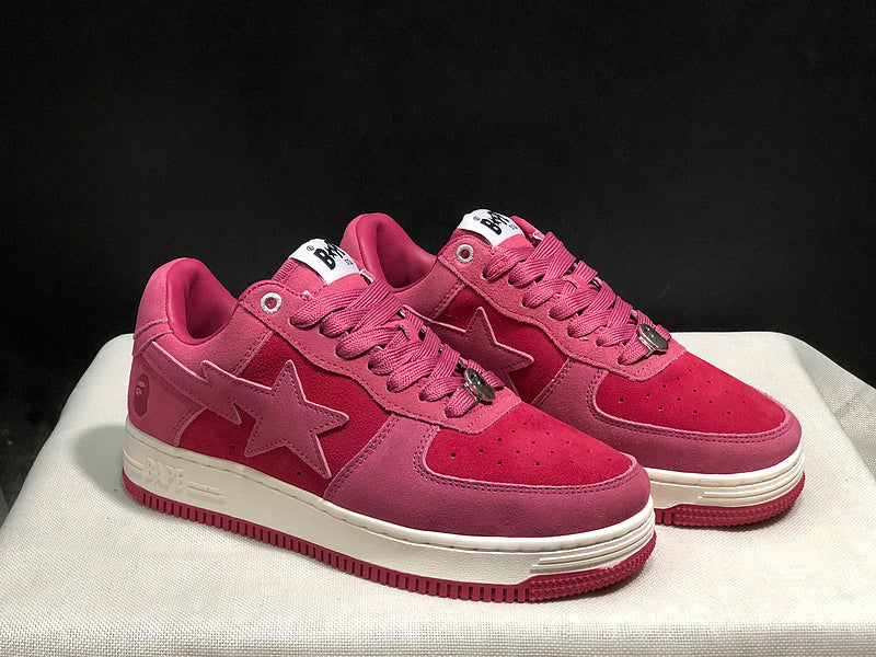A BATHING APE BAPE STA Low-Top Sneakers – Rose Pink & Deep Pink