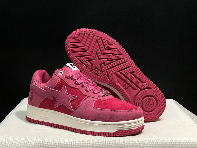 A BATHING APE BAPE STA Low-Top Sneakers – Rose Pink & Deep Pink