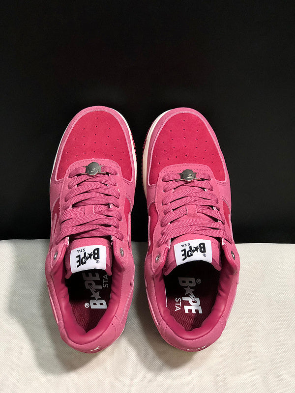 A BATHING APE BAPE STA Low-Top Sneakers – Rose Pink & Deep Pink