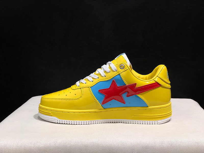BAPE STA x Marvel Low-Top Sneakers – Yellow, Blue & Red