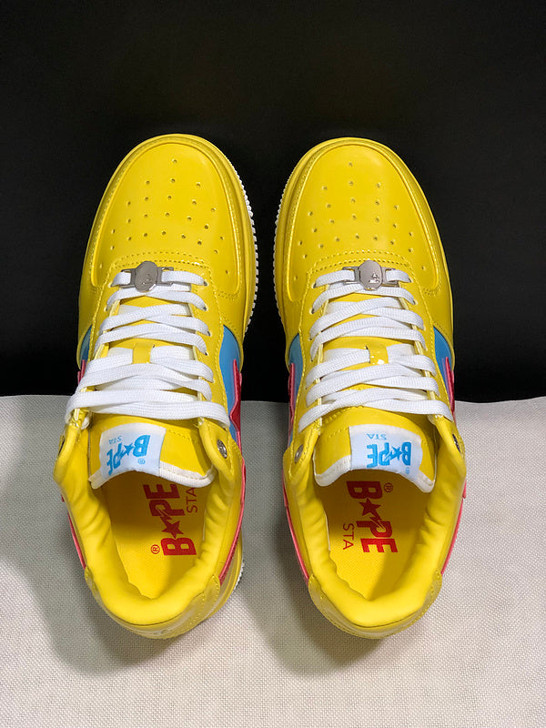 BAPE STA x Marvel Low-Top Sneakers – Yellow, Blue & Red