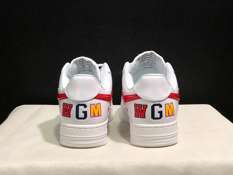 A BATHING APE BAPE STA Low-Top Sneakers – White & Red Shark Graphic