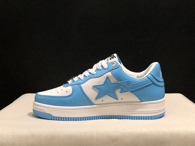 A BATHING APE BAPE STA Low-Top Sneakers – Sky Blue & White