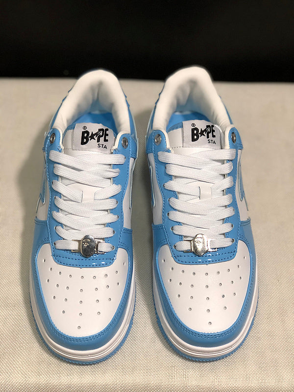 A BATHING APE BAPE STA Low-Top Sneakers – Sky Blue & White