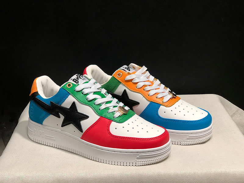 BAPE STA Low-Top Sneakers – Multicolor Color Block