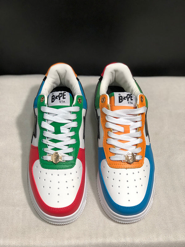 BAPE STA Low-Top Sneakers – Multicolor Color Block