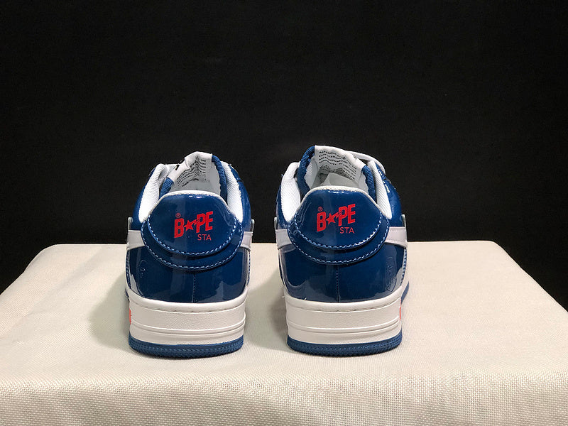 BAPE STA Low-Top Sneakers – Red, White & Blue