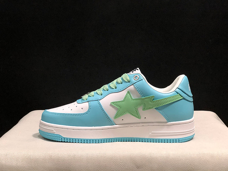 BAPE STA Low-Top Sneakers – Sky Blue, White & Mint Green