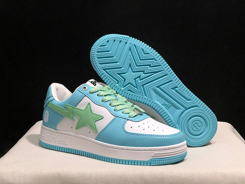 BAPE STA Low-Top Sneakers – Sky Blue, White & Mint Green