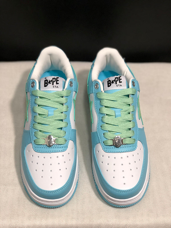BAPE STA Low-Top Sneakers – Sky Blue, White & Mint Green