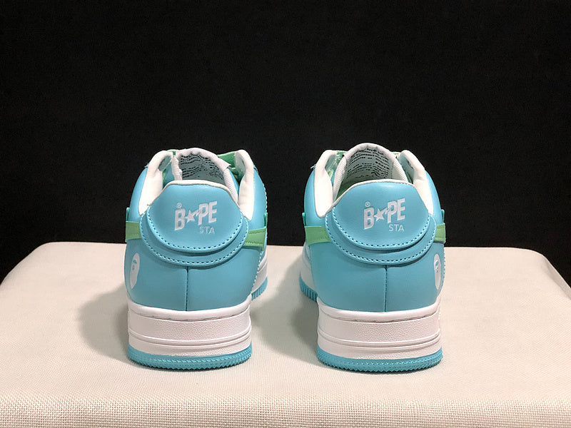 BAPE STA Low-Top Sneakers – Sky Blue, White & Mint Green