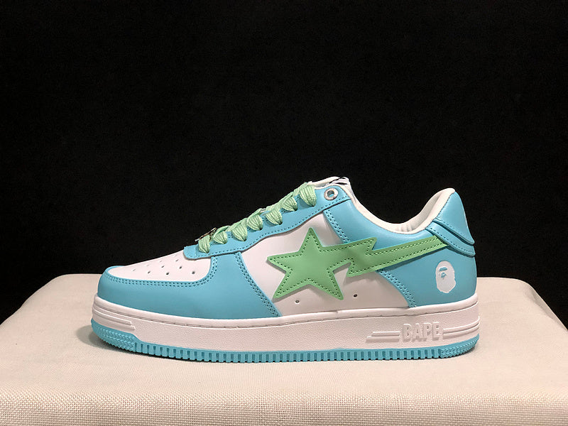 BAPE STA Low-Top Sneakers – Sky Blue, White & Mint Green