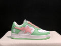 BAPE STA Low-Top Sneakers – Mint Green, White & Pink