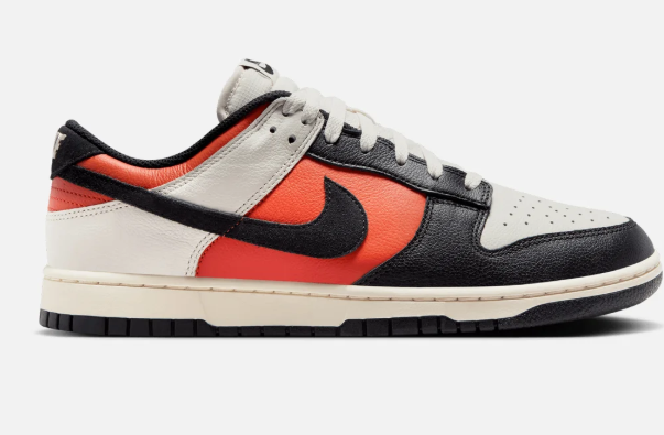 Nike Dunk Low Retro "Vintage Coral" Sneakers - Off-White / Black / Coral