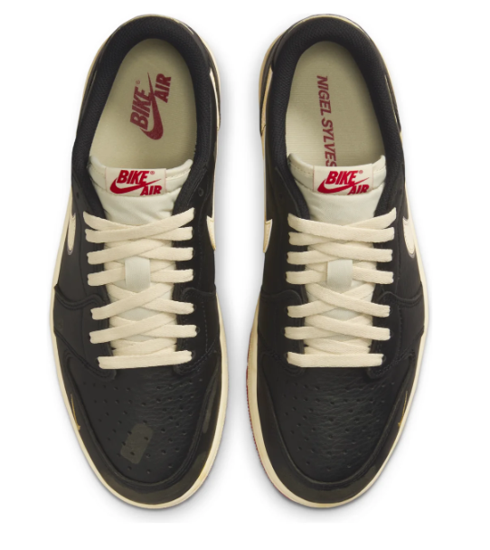 Nigel Sylvester x Air Jordan 1 Retro Low OG “Nitro” – Black / Cream / Red