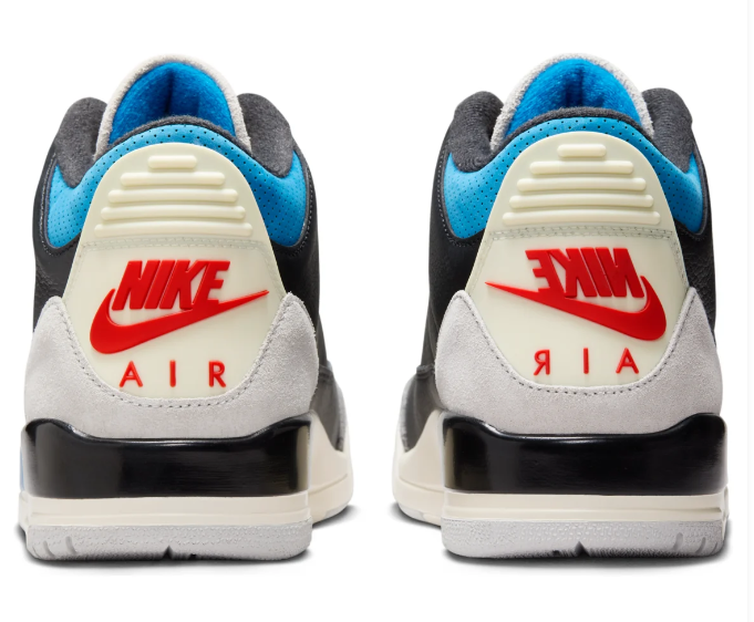 Air Jordan 3 “Rare Air” – Black / Grey / Blue