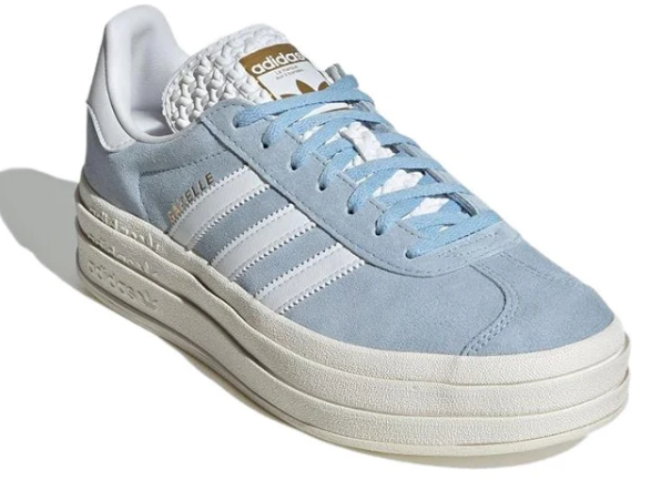 adidas Gazelle Bold Women’s “Clear Sky” Platform Sneakers – Light Blue / White / Cream