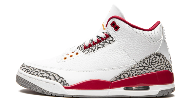 Air Jordan 3 Retro “Cardinal” – White / Cardinal Red / Grey