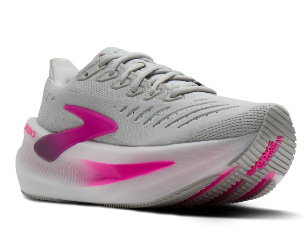 Brooks Glycerin Max 2 Running Shoes - Light Grey / White / Pink