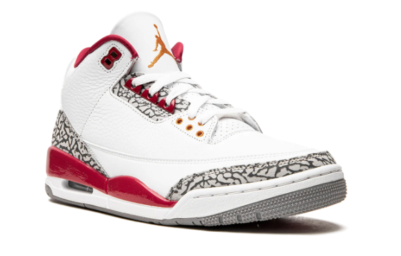 Air Jordan 3 Retro “Cardinal” – White / Cardinal Red / Grey